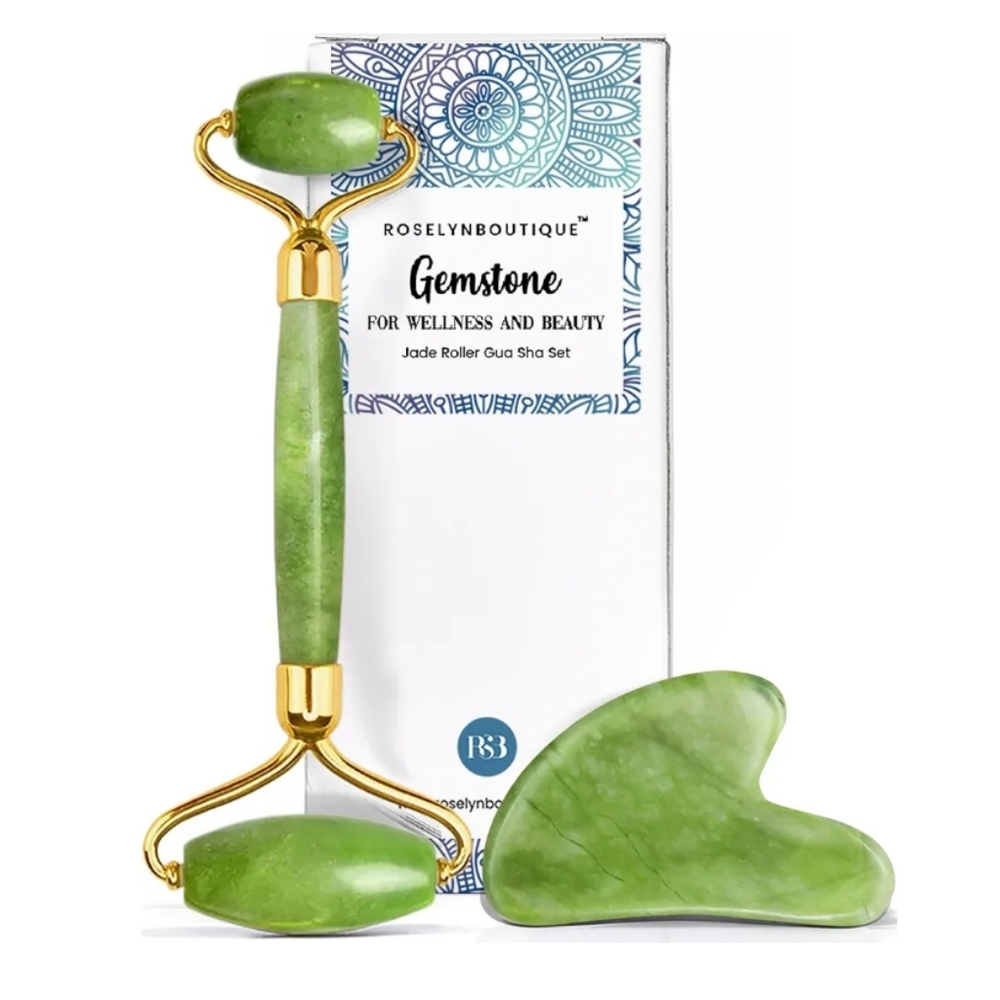 Amazon Green Jade Roller and Gua Sha Set
